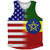 American Flag And Ethiopia Flag Combination Athletic Tank Top