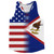 American Flag And American Samoa Flag Combination Running Racerback Singlet Track Tank Top