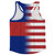 American Flag And Cambodia Flag Combination Running Racerback Singlet Track Tank Top