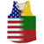 American Flag And Lithuania Flag Combination Running Racerback Singlet Track Tank Top