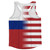 American Flag And Slovenia Flag Combination Running Racerback Singlet Track Tank Top
