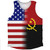 American Flag And Angola Flag Combination Athletic Tank Top