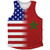 American Flag And Morocco Flag Combination Athletic Tank Top