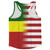 American Flag And Ethiopia Flag Combination Running Racerback Singlet Track Tank Top