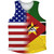 American Flag And Mozambique Flag Combination Athletic Tank Top