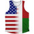 American Flag And Madagascar Flag Combination Athletic Tank Top