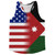American Flag And Jordan Flag Combination Running Racerback Singlet Track Tank Top