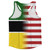 American Flag And Mozambique Flag Combination Running Racerback Singlet Track Tank Top