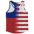 American Flag And Haiti Flag Combination Running Racerback Singlet Track Tank Top