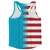 American Flag And Kazakhstan Flag Combination Running Racerback Singlet Track Tank Top