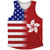 American Flag And Hong Kong Flag Combination Athletic Tank Top