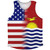 American Flag And Kiribati Flag Combination Athletic Tank Top