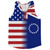 American Flag And The Cook Islands Flag Combination Running Racerback Singlet Track Tank Top