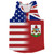 American Flag And Bermuda Flag Combination Running Racerback Singlet Track Tank Top