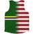 American Flag And Dominica Flag Combination Athletic Tank Top