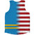 American Flag And Aruba Flag Combination Athletic Tank Top