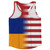 American Flag And Armenia Flag Combination Running Racerback Singlet Track Tank Top