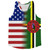 American Flag And Dominica Flag Combination Running Racerback Singlet Track Tank Top