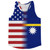 American Flag And Nauru Flag Combination Running Racerback Singlet Track Tank Top