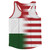 American Flag And Hungary Flag Combination Running Racerback Singlet Track Tank Top