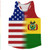 American Flag And Bolivia Flag Combination Running Racerback Singlet Track Tank Top