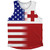 American Flag And Tonga Flag Combination Athletic Tank Top
