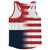 American Flag And Dominican Republic Flag Combination Running Racerback Singlet Track Tank Top