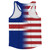 American Flag And Iceland Flag Combination Running Racerback Singlet Track Tank Top
