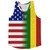American Flag And Mali Flag Combination Running Racerback Singlet Track Tank Top