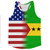 American Flag And Sao Tome & Principe Flag Combination Running Racerback Singlet Track Tank Top