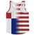 American Flag And Panama Flag Combination Running Racerback Singlet Track Tank Top