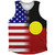 American Flag And Australian Aboriginal Flag Combination Athletic Tank Top