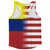 American Flag And Venezuela Flag Combination Running Racerback Singlet Track Tank Top