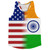 American Flag And India Flag Combination Running Racerback Singlet Track Tank Top