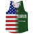 American Flag And Saudi Arabia Flag Combination Running Racerback Singlet Track Tank Top