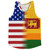 American Flag And Sri Lanka Flag Combination Running Racerback Singlet Track Tank Top