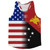 American Flag And Papua New Guinea Flag Combination Running Racerback Singlet Track Tank Top