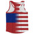 American Flag And Laos Flag Combination Running Racerback Singlet Track Tank Top