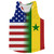American Flag And Senegal Flag Combination Running Racerback Singlet Track Tank Top