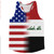 American Flag And Iraq Flag Combination Running Racerback Singlet Track Tank Top
