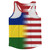 American Flag And Mauritius Flag Combination Running Racerback Singlet Track Tank Top