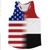 American Flag And Yemen Flag Combination Running Racerback Singlet Track Tank Top