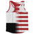 American Flag And Yemen Flag Combination Running Racerback Singlet Track Tank Top