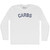 Carbs Adult Cotton Long Sleeve T-shirt - White