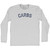 Carbs Adult Cotton Long Sleeve T-shirt - Grey Heather