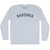 Sardinia Adult Tri-Blend Long Sleeve T-shirt - Athletic White