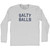 Salty Balls Adult Cotton Long Sleeve T-shirt - Grey Heather
