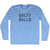 Salty Balls Adult Tri-Blend Long Sleeve T-shirt - Athletic Blue