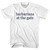 Barbarians at the Gate Rage Font Adult Cotton T-shirt - White