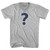 Question Mark Adult Cotton V-neck T-shirt - Grey Heather